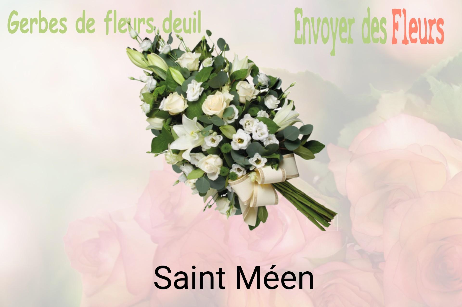 Gerbe de fleurs de deuil livrée à Saint-Méen